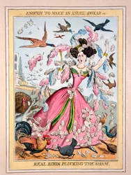 Genug, um einen Engel fluchen zu lassen, oder, Echte Vögel rupfen den Schwindel, ca. 1830er Jahre
